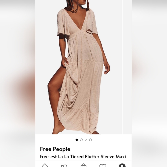 Free People La-La Cream Maxi Dress SIZE XL - Picture 6 of 15